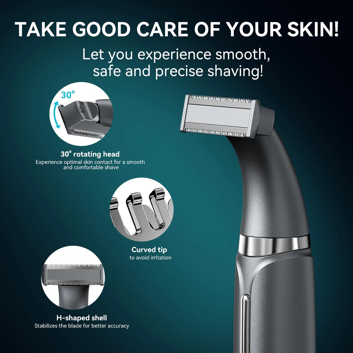 KENSEN S1 Electric Hair Trimmer Body Shaver for Men 2 in 1
