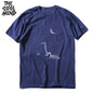 COOLMIND 100% Cotton Short Sleeve Cool Cat Print Men Tshirt Casual Summer Loose Men Cat T Shirt o-neck t-shirt Men Tee Shirts