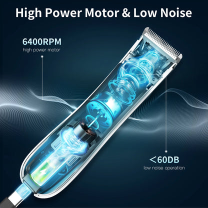Kensen S10 Electric Groin Hair Trimmer for Men - Waterproof Body Groomer with Replaceable Ceramic Blade