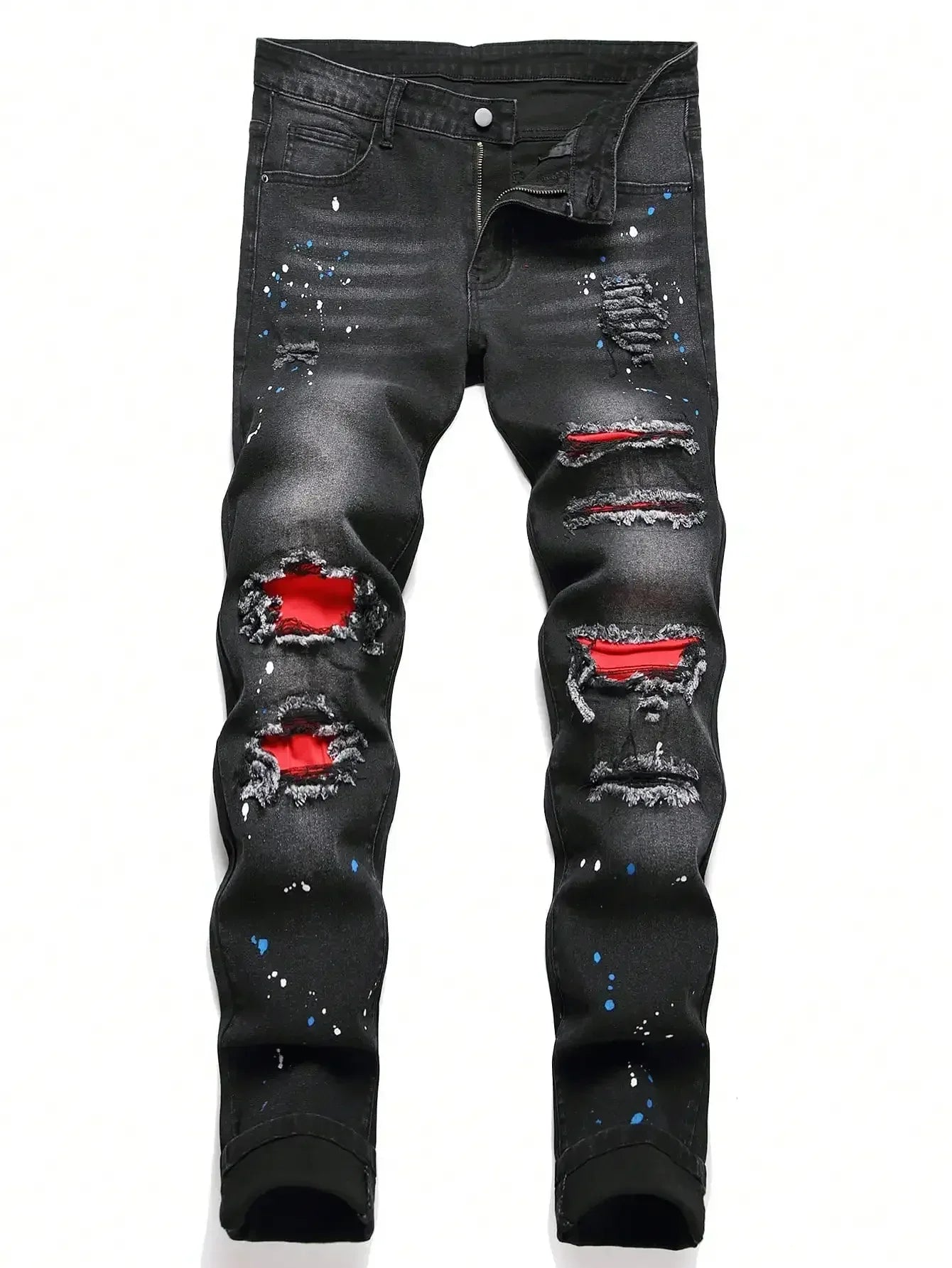 Men’s Y2K Skinny Denim Jeans - ShopHub