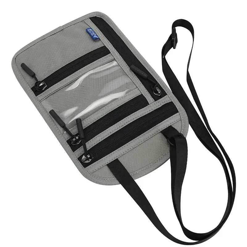 RFID Passport Holder Travel Anti-Theft Neck Pouch
