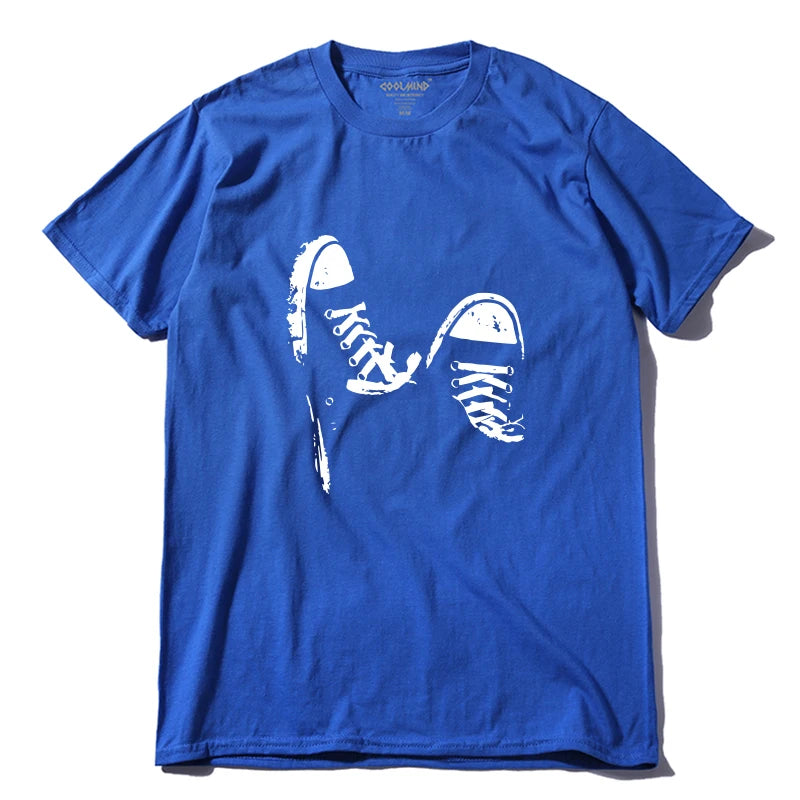 COOLMIND SK0119A Skate-Shoe Graphic Cotton Tee