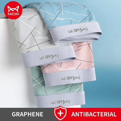 MiiOW 6Pcs Graphene Antibacterial Men's Underwear Boxershorts