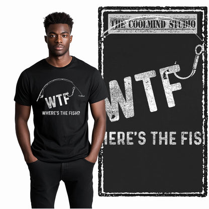 COOLMIND Z1018 Funny Fishing Graphic Cotton Tee