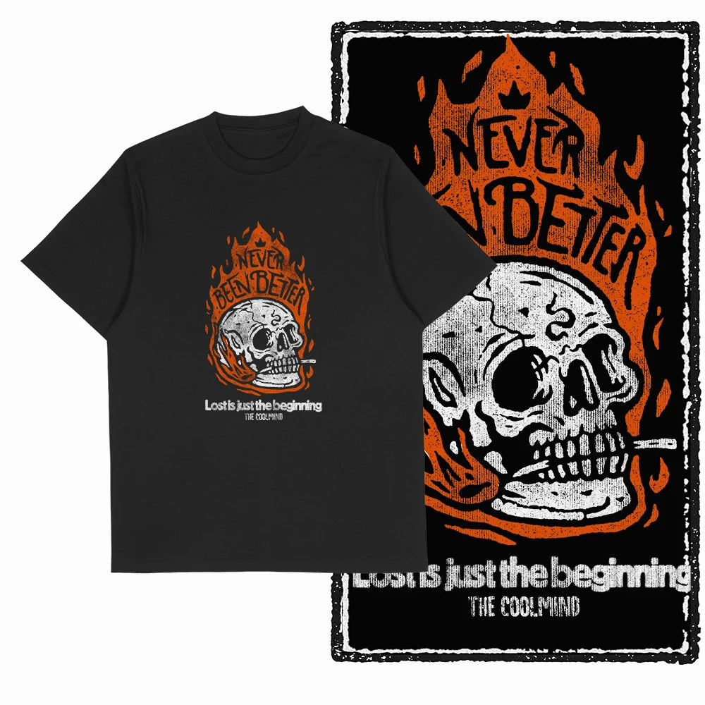 COOLMIND X0062 Dark Winged Truth Graphic Tee