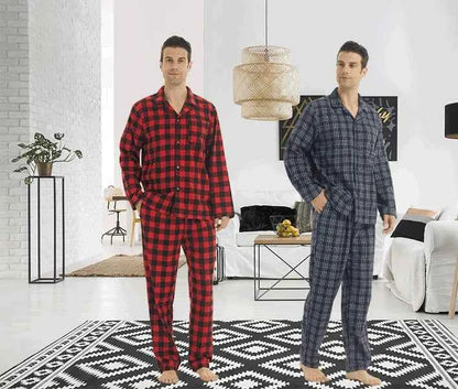 Cozy Mens Flannel Pyjama Sets - Your Ultimate Cotton Plaid Sleepwear