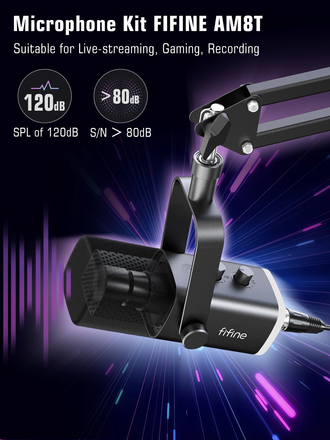 FIFINE Dynamic XLR Microphone Kit: Elevate Your Sound Experience