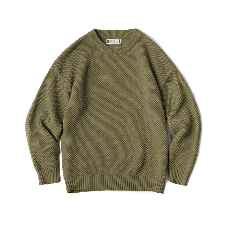 MADEN Pineapple-Pattern Cotton-Blend Sweater