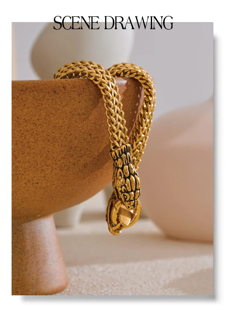 23cm Men's Snake Bracelet - ShopHub