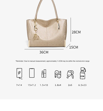 FOXER Elegant Split Leather Handbag