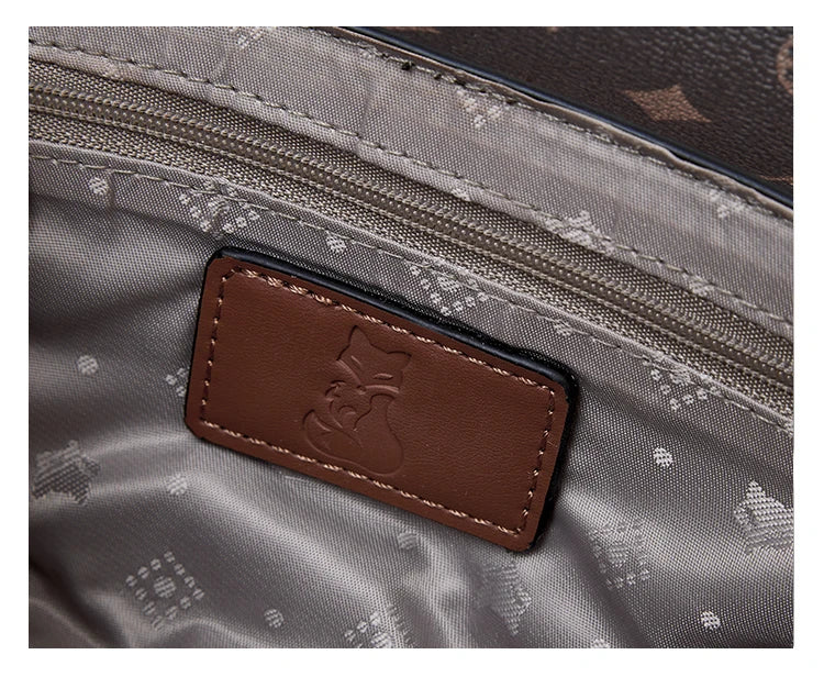 FOXER Vintage Monogram Chain Crossbody Bag