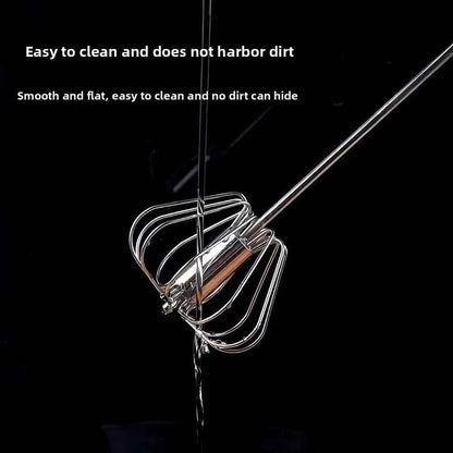 Stainless Steel Egg Beater, 10 Inch Hand Rotary Whisk with 22mm Grip, 7cm Whisk Head for Cooking & Baking