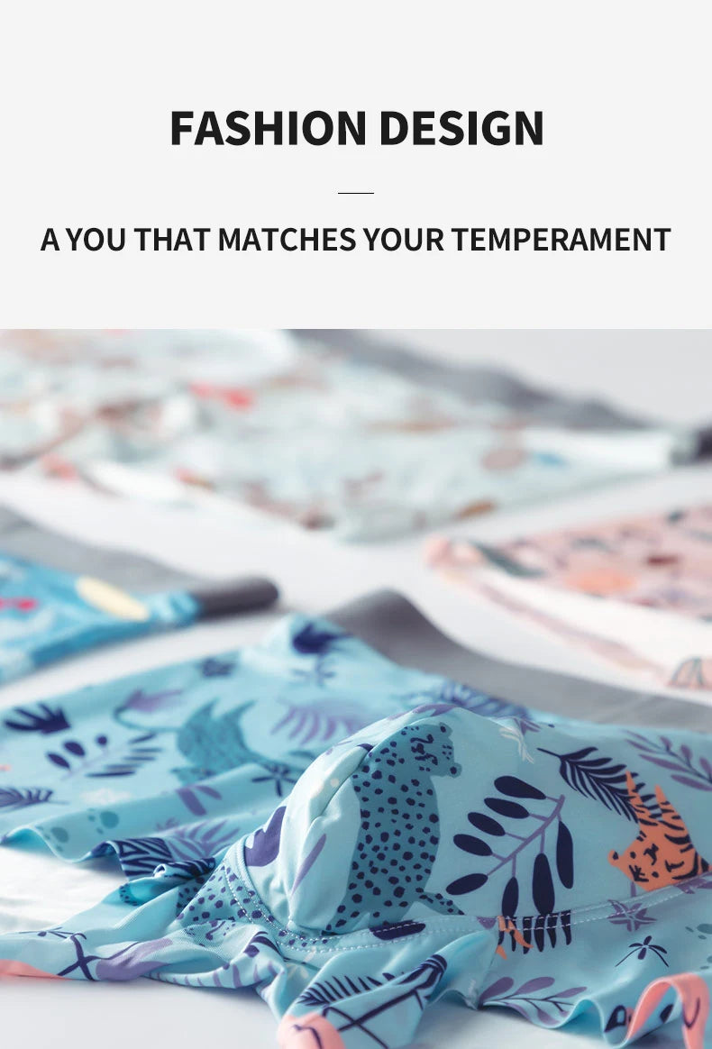 MiiOW Seamless Ice Silk Men Underwear Boxers - 3Pcs Antibacterial Silky Breathable Boxer Briefs