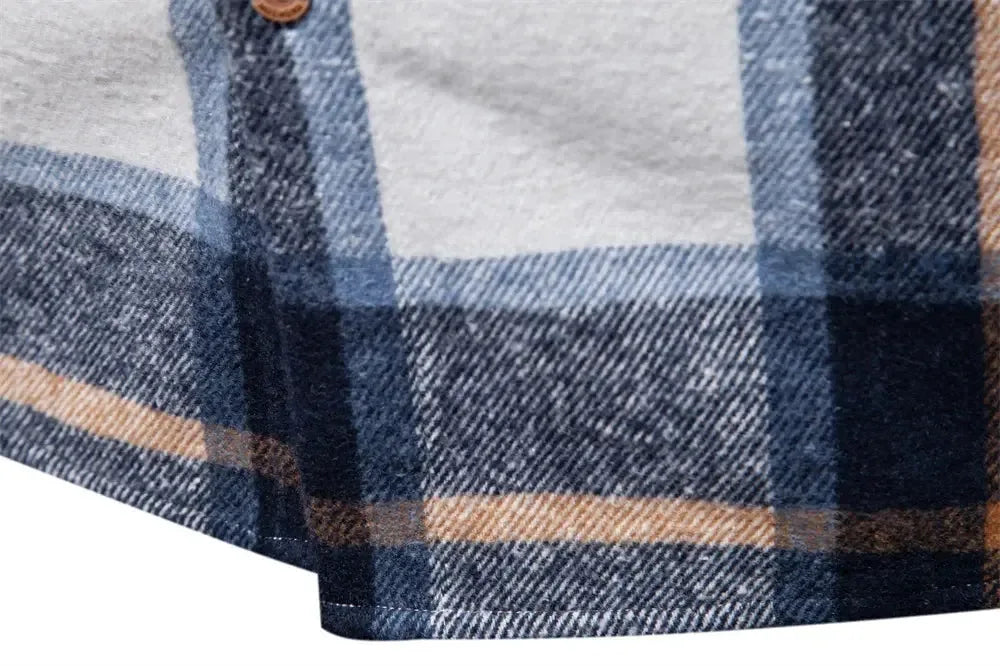 AIOPESON Thicken Plaid Shirts - ShopHub