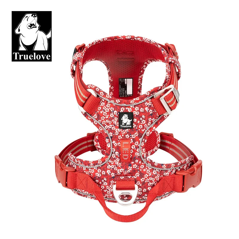 Truelove Pet Harness Fashionable Nylon Durable Dog Harness Reflective Breathable Padded Training Vest Luxury Pet Accessories