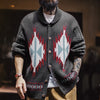 MADEN Retro Jacquard Shawl-Collar Cardigan