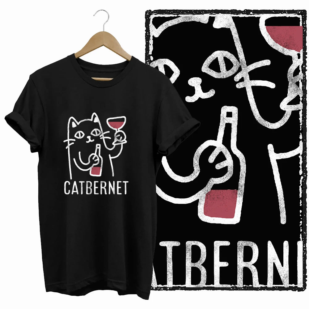 COOLMIND Black Cat Graphic T-Shirt | Women's 50-Design