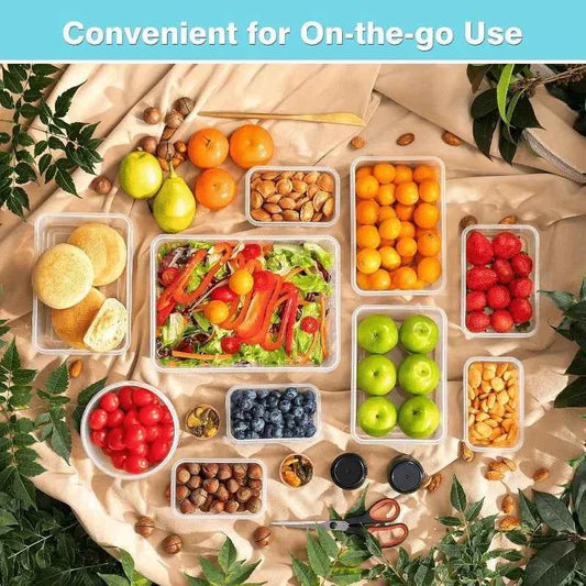 6-Piece Plastic Food Storage Containers Set