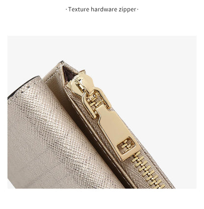 FOXER Women's Short Wallet – Premium Split Leather Design