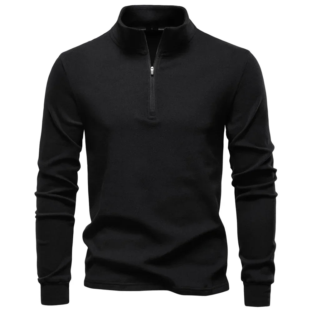 AIOPESON Solid Colour Zipper Sweatshirts - ShopHub