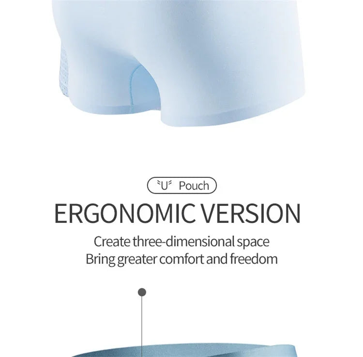 MiiOW Sexy Cotton Men Underpants - 4Pcs Graphene Antibacterial Breathable Boxer Briefs