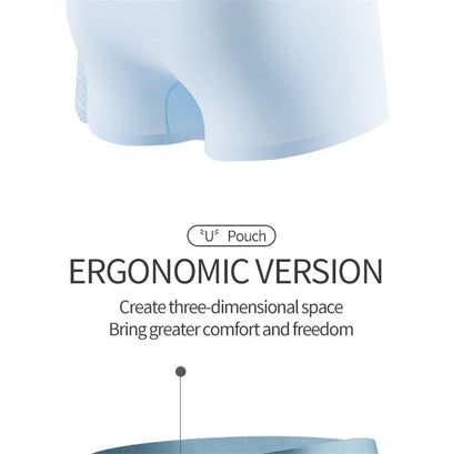MiiOW Sexy Cotton Men Underpants - 4Pcs Graphene Antibacterial Breathable Boxer Briefs