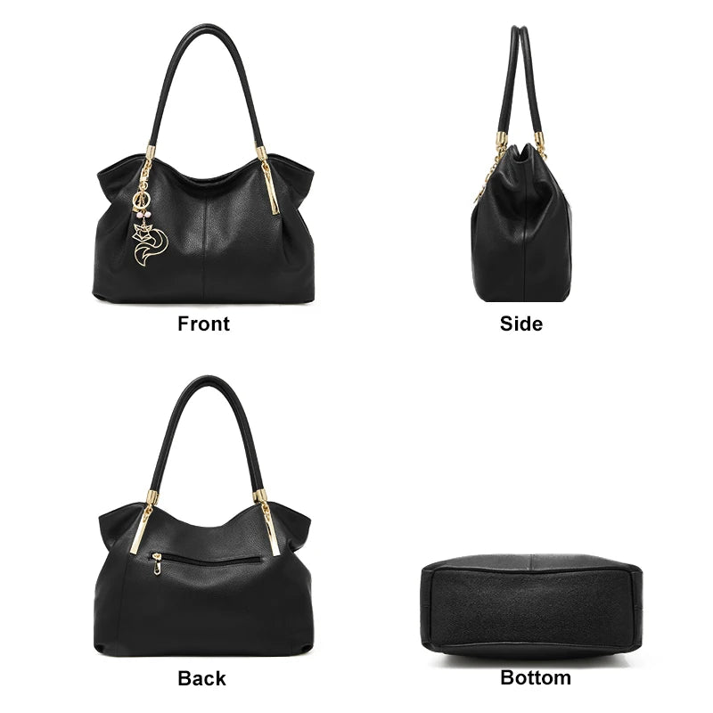 FOXER Women's Shoulder Bag — Genuine Leather Elegance for Every Day