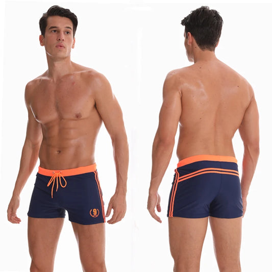 Men's swim trunks by ShopHub NZ, waterproof swim briefs with a fitted design, suitable for beach and swimming activities.