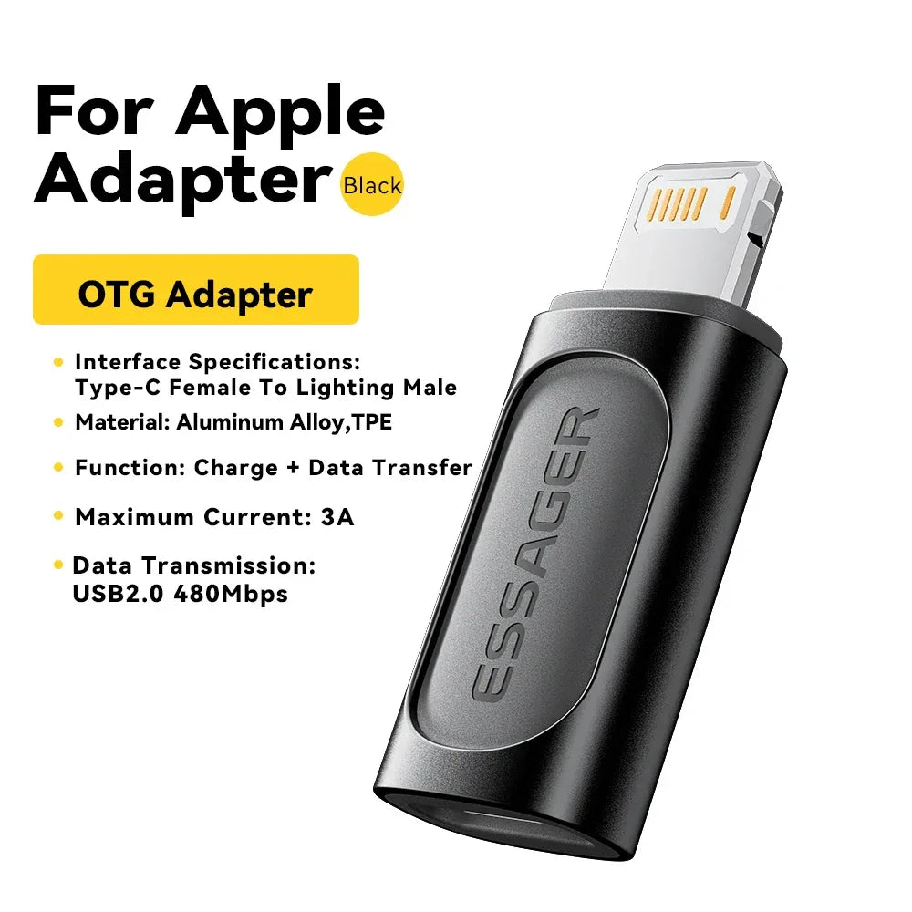 Essager Lighting to Type C OTG Adapter - ShopHub
