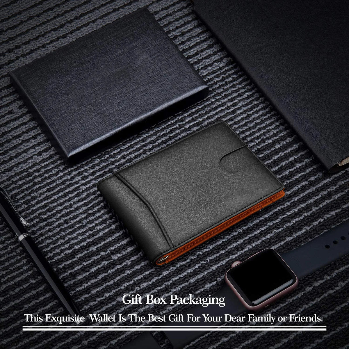 Rfid Leather Men Wallets Money Bag Slim Thin Card Holder Wallet Carbon Fiber Male Small Short Purse Black Billfold Walet Gifts