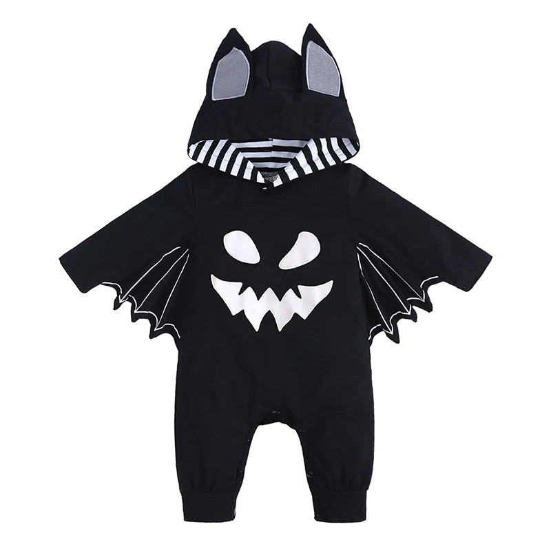 Kids Tales Batty Boo Cotton-Blend Halloween Baby Romper