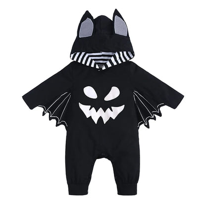 Kids Tales Batty Boo Cotton-Blend Halloween Baby Romper