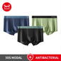 MiiOW Modal Men's Boxer Briefs 3pcs Silky 50S Antibacterial Underwear