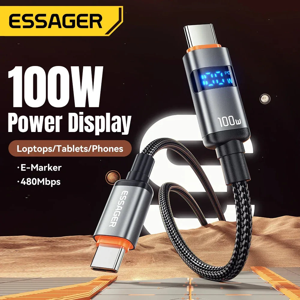 Essager 100W Type C to Type C Cable - ShopHub