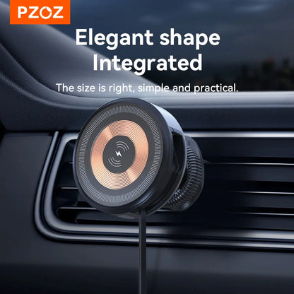 PZOZ SnapDrive Magnetic Wireless Car Charger & Phone Holder