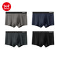 MiiOW Cotton Men's Boxer Shorts - 4Pcs Breathable Antibacterial Underwear for Men