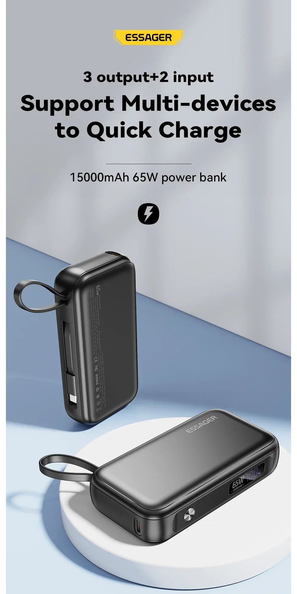 Essager 15000mAh Portable Power Bank - ShopHub
