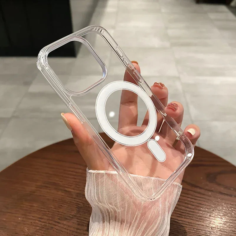 QIXTWO Magesafe Magnetic Transparent Wireless Charge Case - ShopHub
