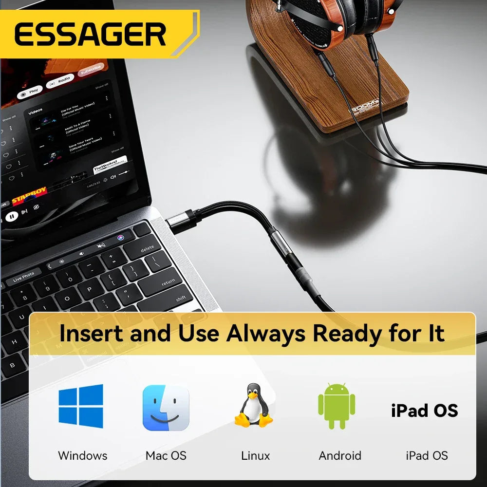 Essager Type C to 3.5mm Jack AUX Cable - ShopHub