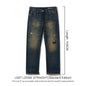 SIMWOOD 2026 Spring New Loose Straight 16oz Heavyweight Selvedge Denim Jeans Men Vintage Distressed Ripped Jeans