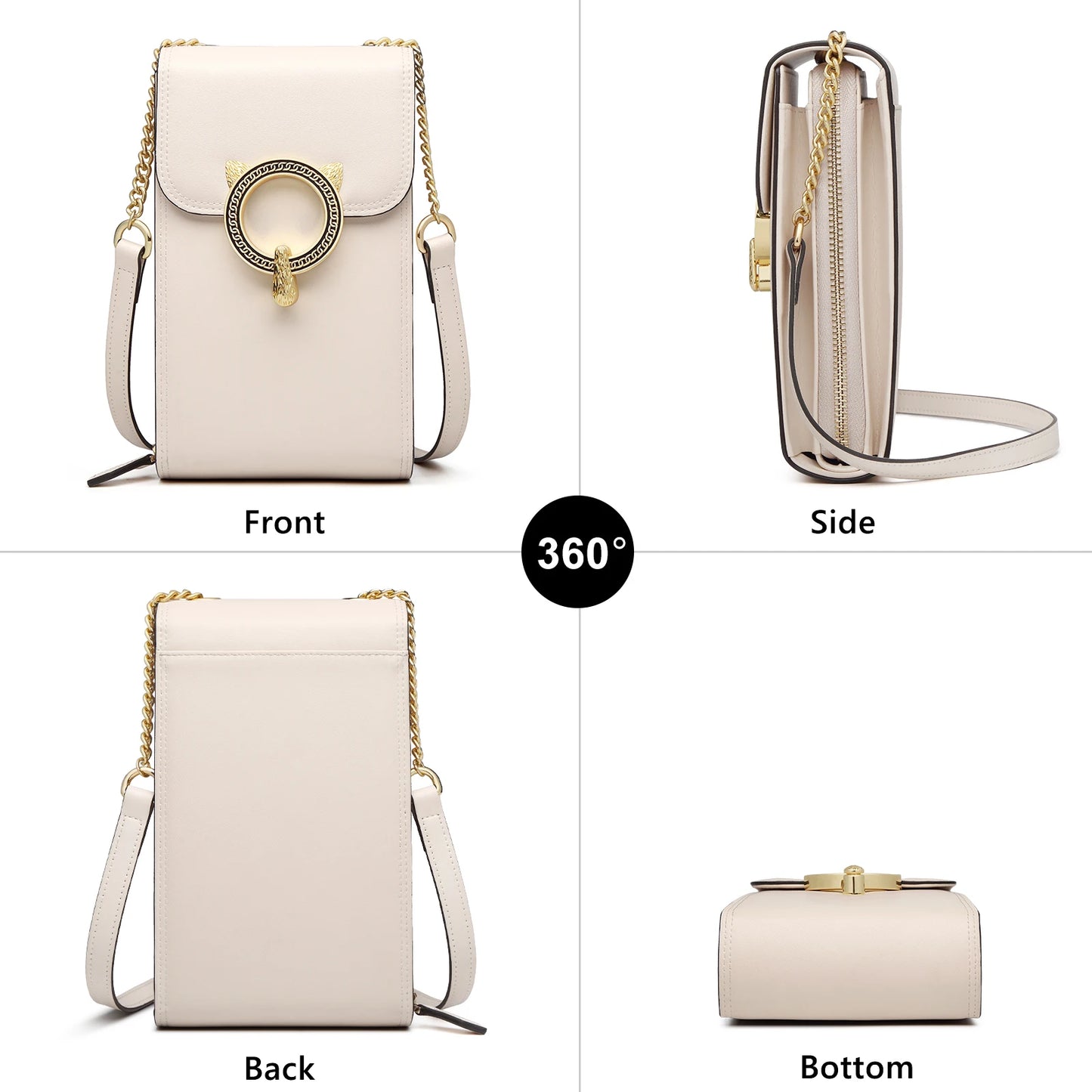 FOXER Split Leather Crossbody Bag