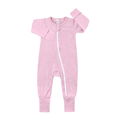 Kids Tales Little Daydream Cotton-Blend Double-Zip Romper