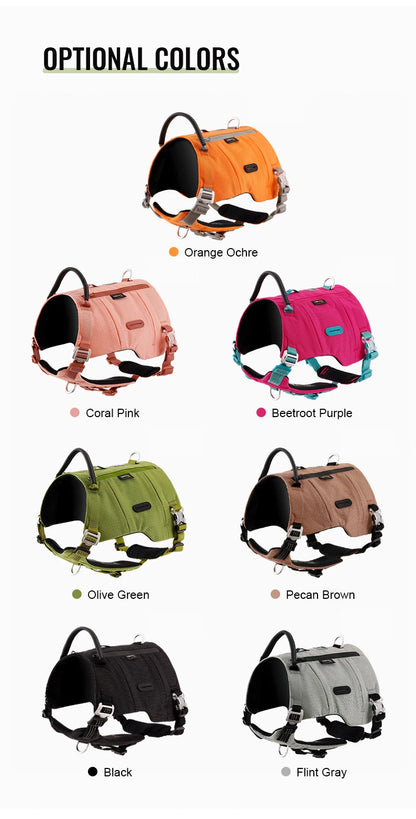 Truelove Dog Backpack Pet Harness Manufacturer Adjustable Tactical Handle Full Body Dog Vest for Hiking Training Outdoor TLB2251