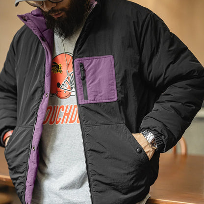 MADEN Reversible Padded Jacket | Green & Orange