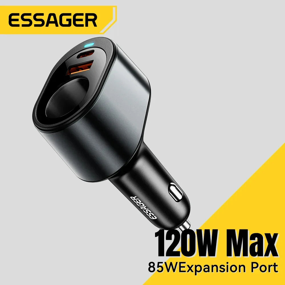 Essager 120W USB C Car Charger - ShopHub
