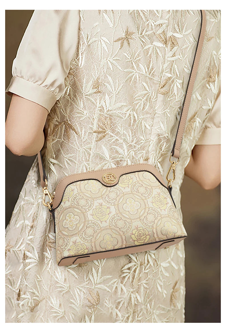 FOXER Chinese Style Embroidery Women Shoulder Underarm Bag
