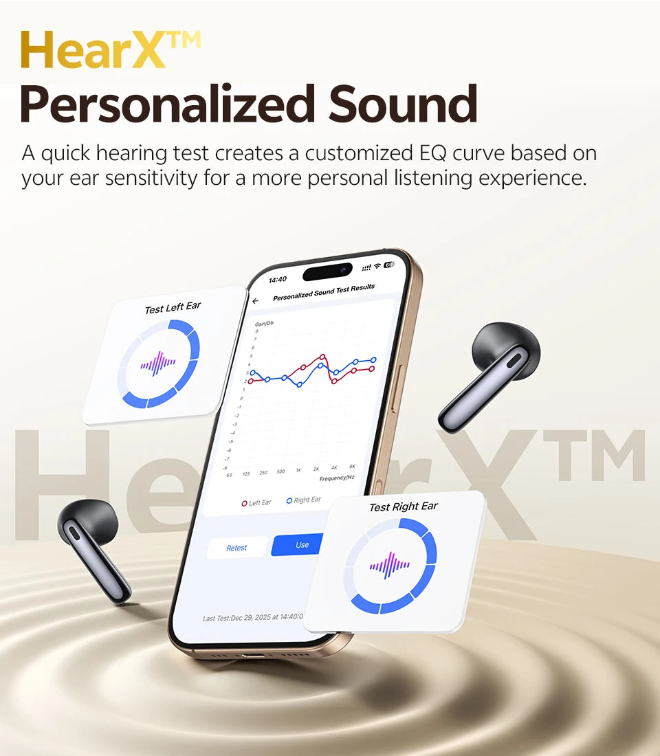 QCY AilyBuds E50 Wireless Earbuds with Bluetooth 6.0, Spatial Sound, 11mm Drivers, In-Ear Detection, HT11 Bass Boost, and 40H Playtime - ShopHub