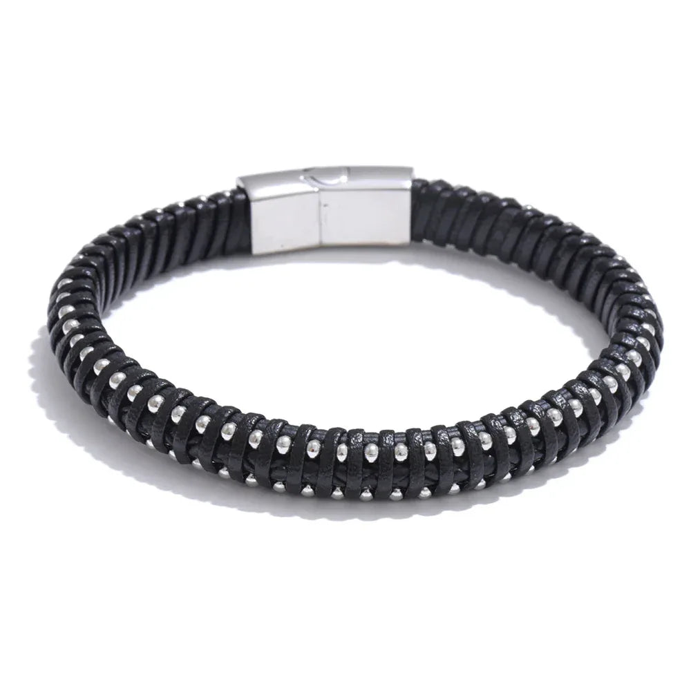 22cm Men’s Fibre Rope Braided Classic Bracelet - ShopHub