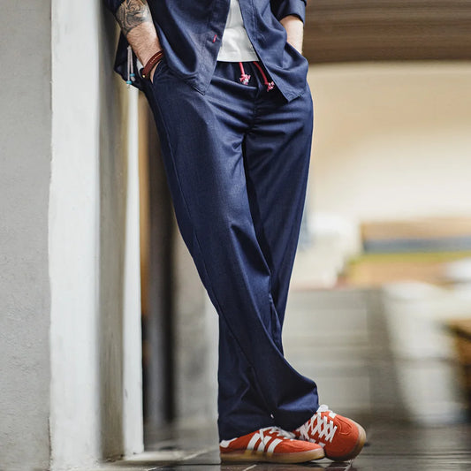 Maden Vintage Men's Loose Casual Straight Denim Pants