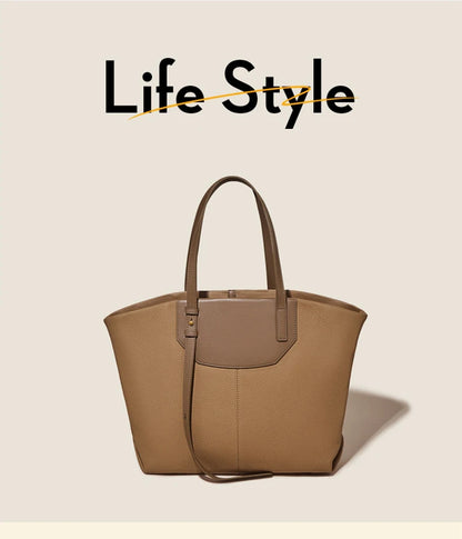 FOXER Luxury Cow Leather Tote Bag